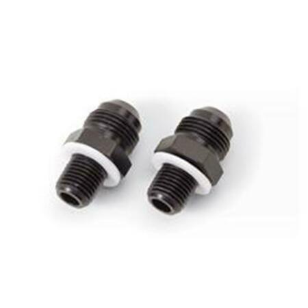 RUSSELL-EDEL Transmission -8 AN to 0.25 in. Cooler Line Fittings, Black R62-640530